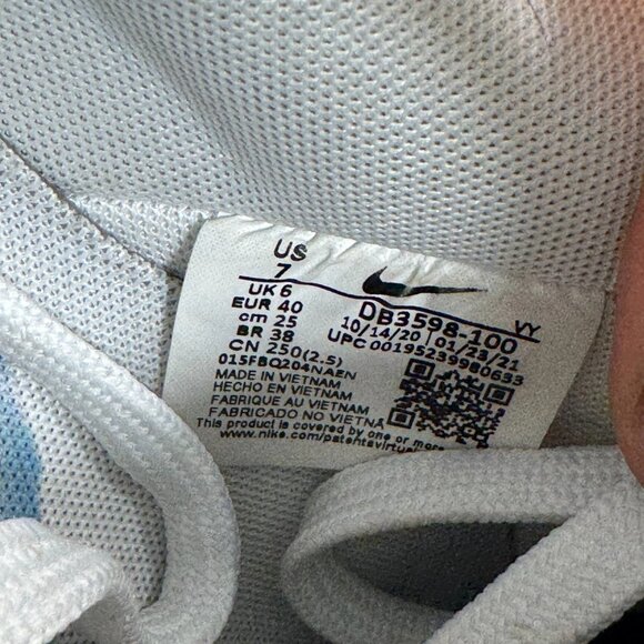 Size 7 Nike Mayumi Yamase x Air Force 1 Mens White Flyleather Sneaker DB3598-100 - Picture 9 of 11